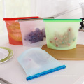 Amazon Hot Eco Friendly Ziplock Fakofroping Snack réutilisable SILICONE Food Storage Sac